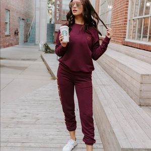 Kittenish Burgundy Jetsetter Set
